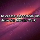 在 Mac OS X 系统中创建用于 Mac 的 Ubuntu USB 启动盘
