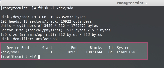 Verify LVM Partition