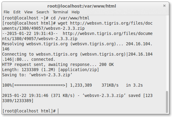 downloading websvn package