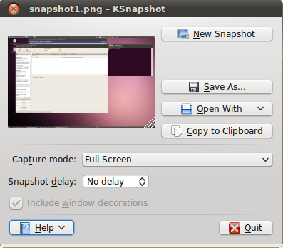 KSnapShot in action