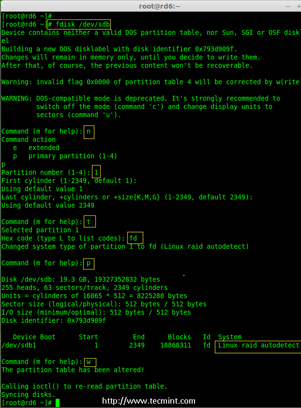 Create sdb Partition