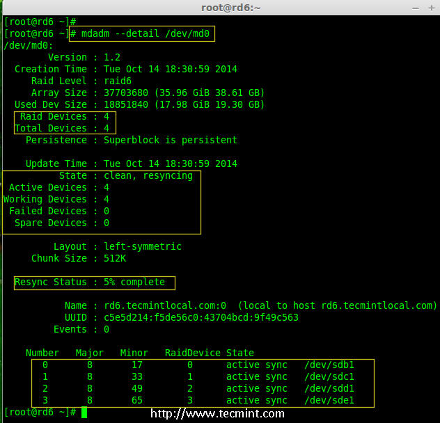 Check Raid 6 Array