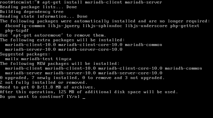 Install MariaDB Database