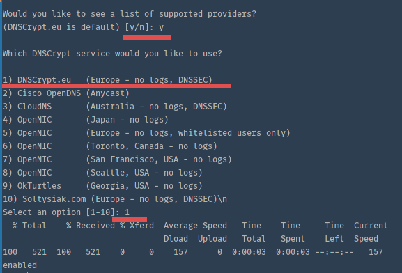 DNSCrypt autoinstall