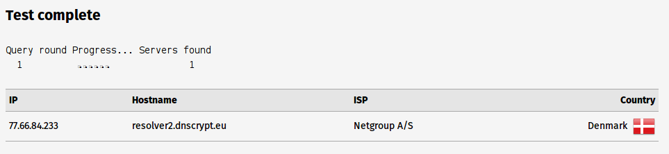 Testing DNSCrypt