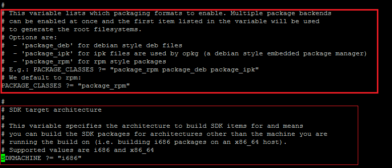 Set PACKAGE_CLASSES and SDKMACHINE