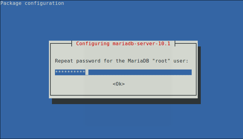 Repeat MariaDB Password