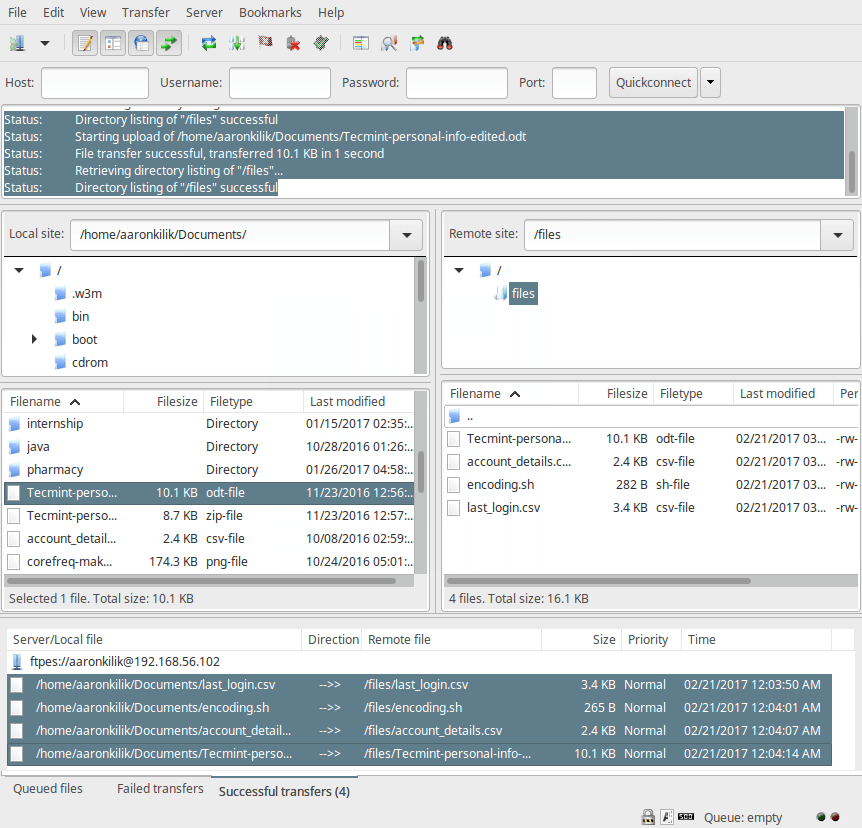 使用Filezilla安全的传输FTP文件