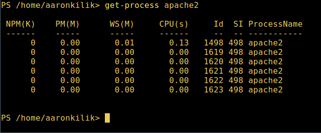 View Specific Process in Powershell