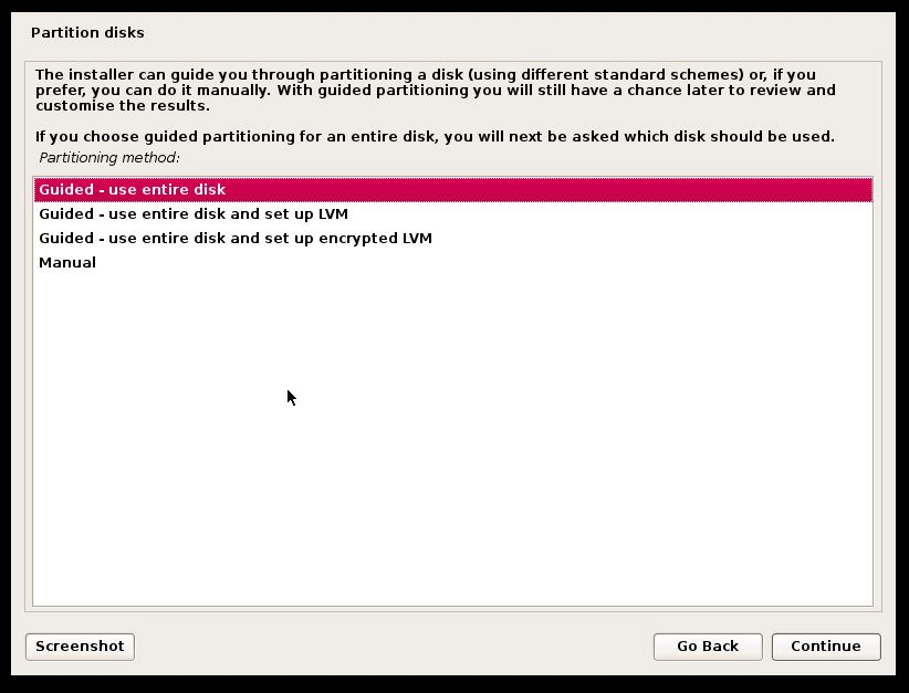 Devuan Linux Partitioning