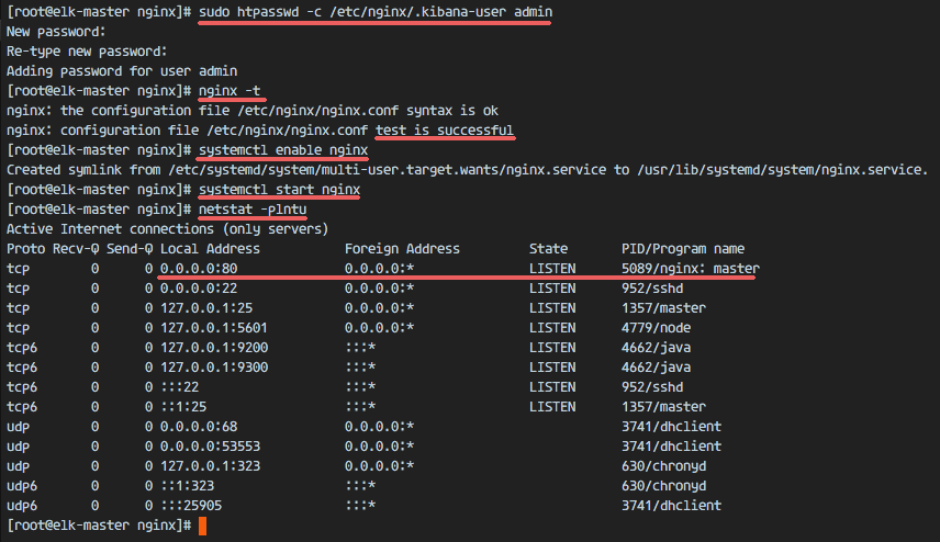 Add nginx virtual host configuration for Kibana Application