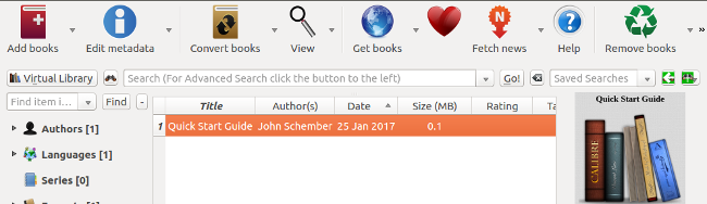 Calibre’s interface