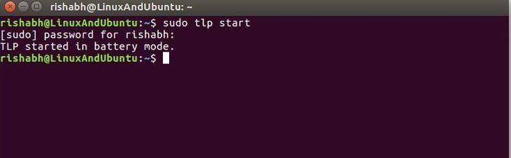 start tlp on linux