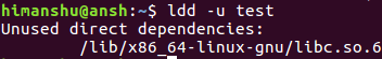How to make ldd produce unused direct dependencies
