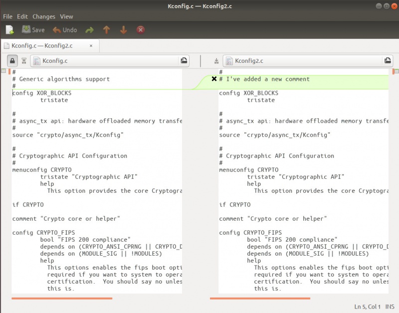 Comparing two files