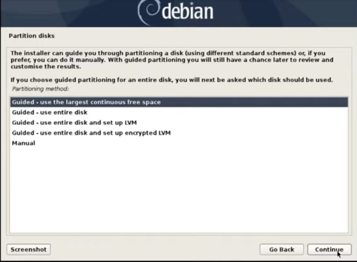 使用最大的连续空余空间-debian10