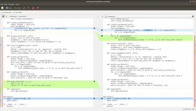 Comparing Git files in Meld