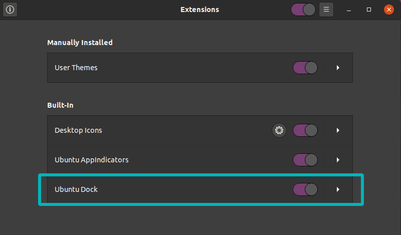 禁用 Ubuntu 20 04 的 Dock