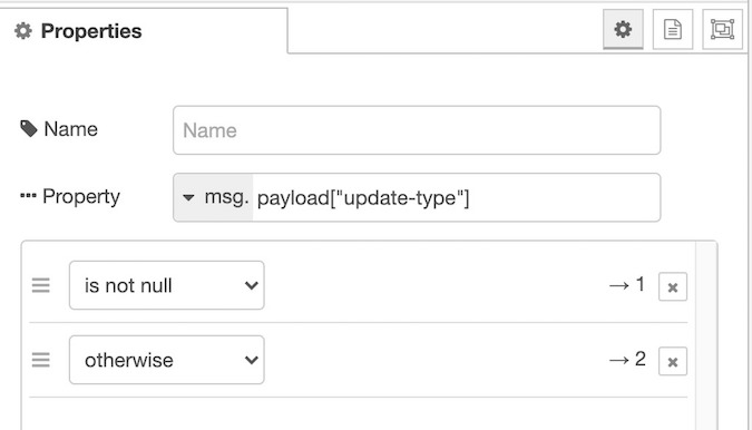 Switch Node configuration