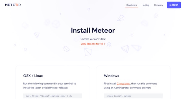 Meteor page