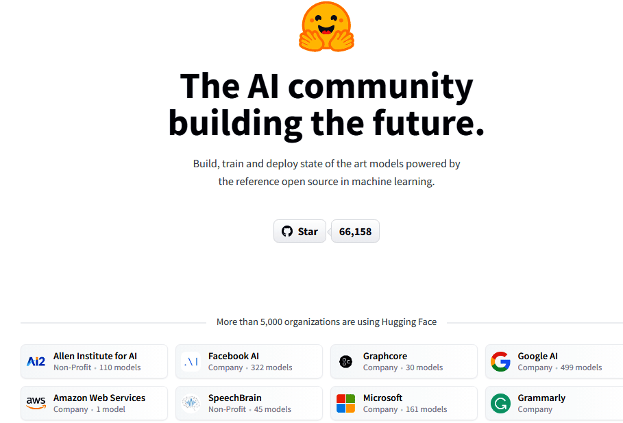 Figure 4: Hugging Face for machine learning