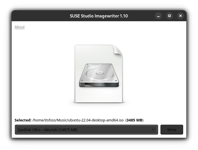 imagewriter suse