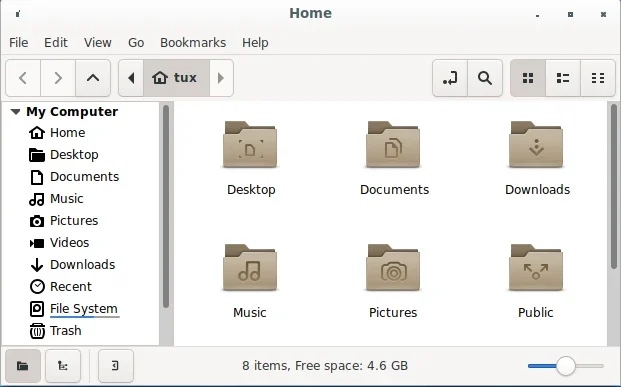 Image of Nemo’s file manager.