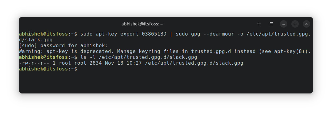 import gpg key to trusted ubuntu