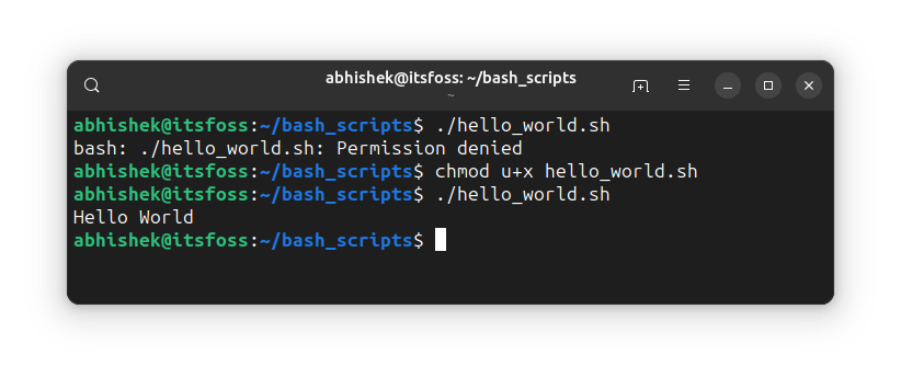 Run shell scripts